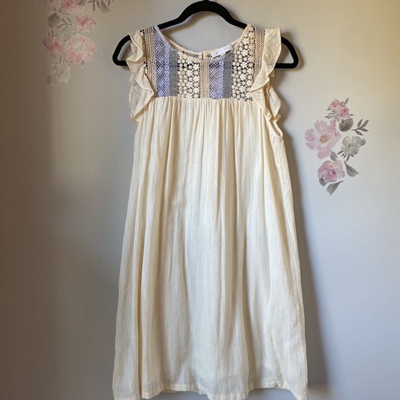 Anthropologie - Eri and Ali Embroidered Cream/Blue Boho Dress - Size S - Picture 2 of 10